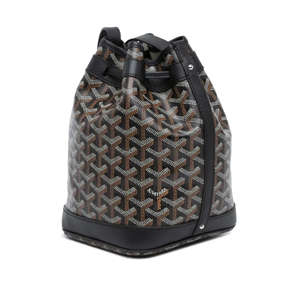 Goyard Goyardine Petit Flot Black Canvas Very good - Back View