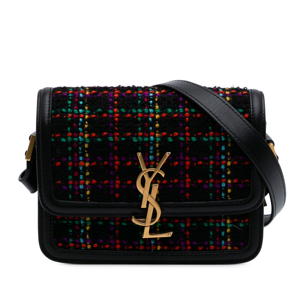 Saint Laurent Small Tweed Solferino Crossbody