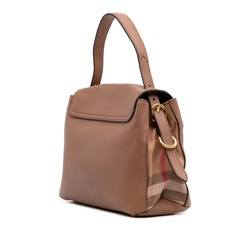 Burberry Small Calfskin and House Check Camberley Satchel - 2