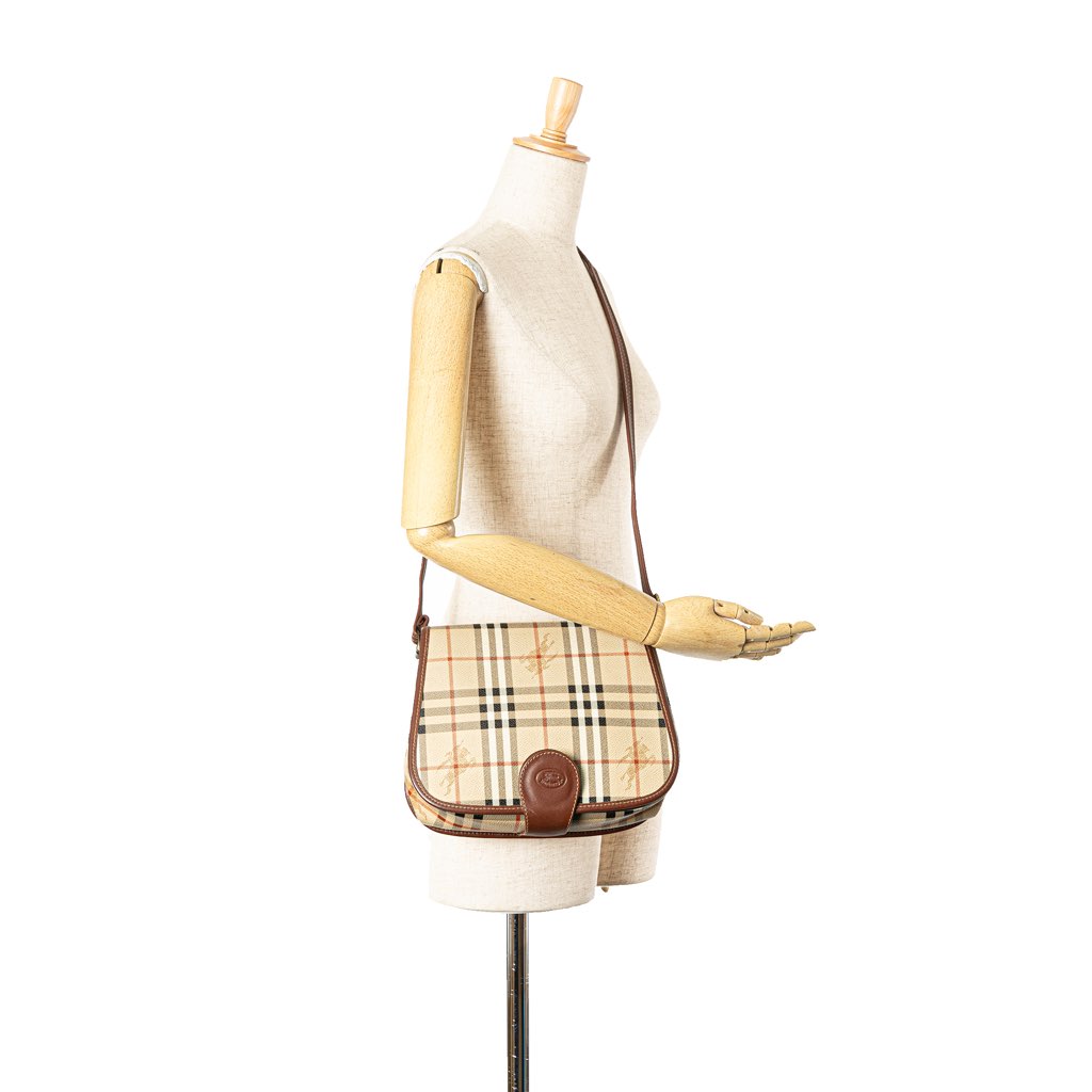 Burberry Haymarket Check Coated Canvas Crossbody - Image 11