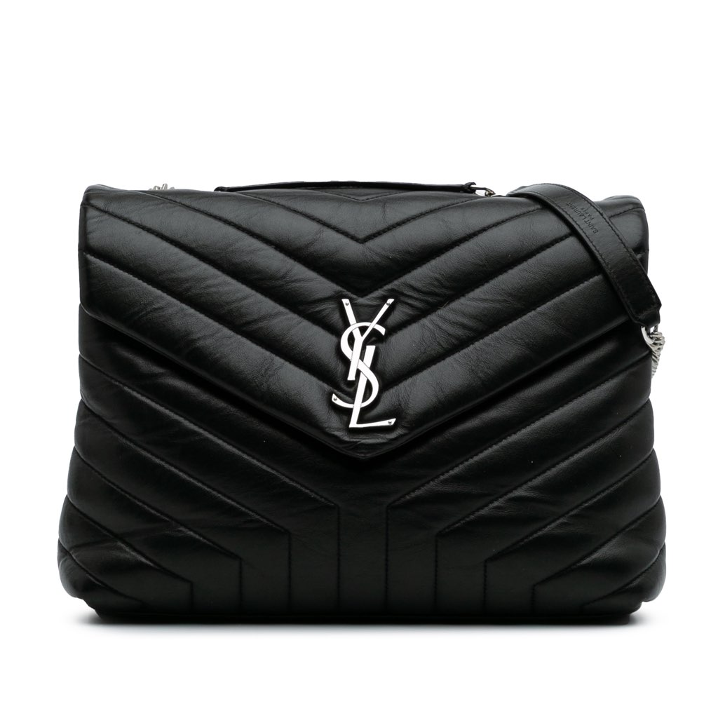 Saint Laurent Medium Matelasse Leather LouLou Shoulder Bag