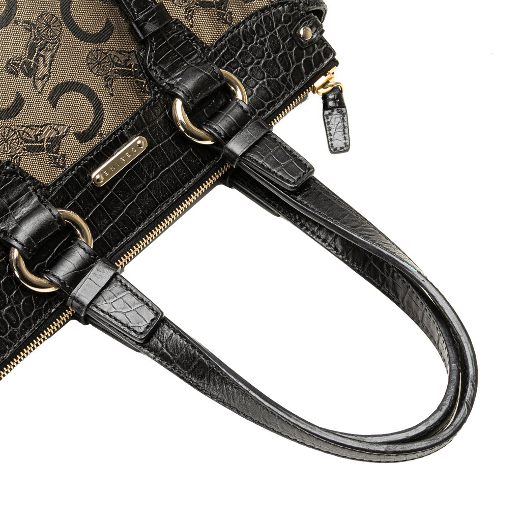 Celine C Carriage Canvas Satchel - Image 15