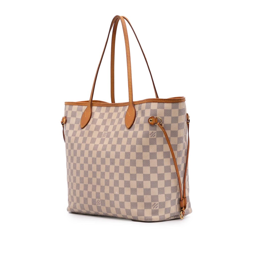 Louis Vuitton Damier Azur Neverfull MM - Back view