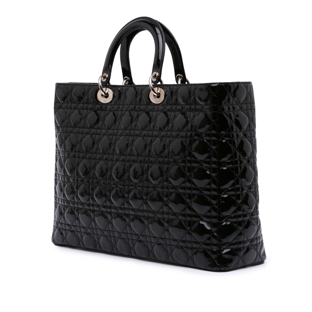 Dior Extra Large Patent Cannage Lady Dior - 2
