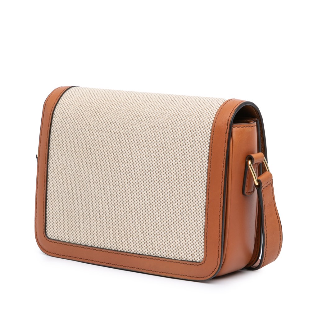 Celine Teen Canvas and Calfskin Triomphe Crossbody - 3