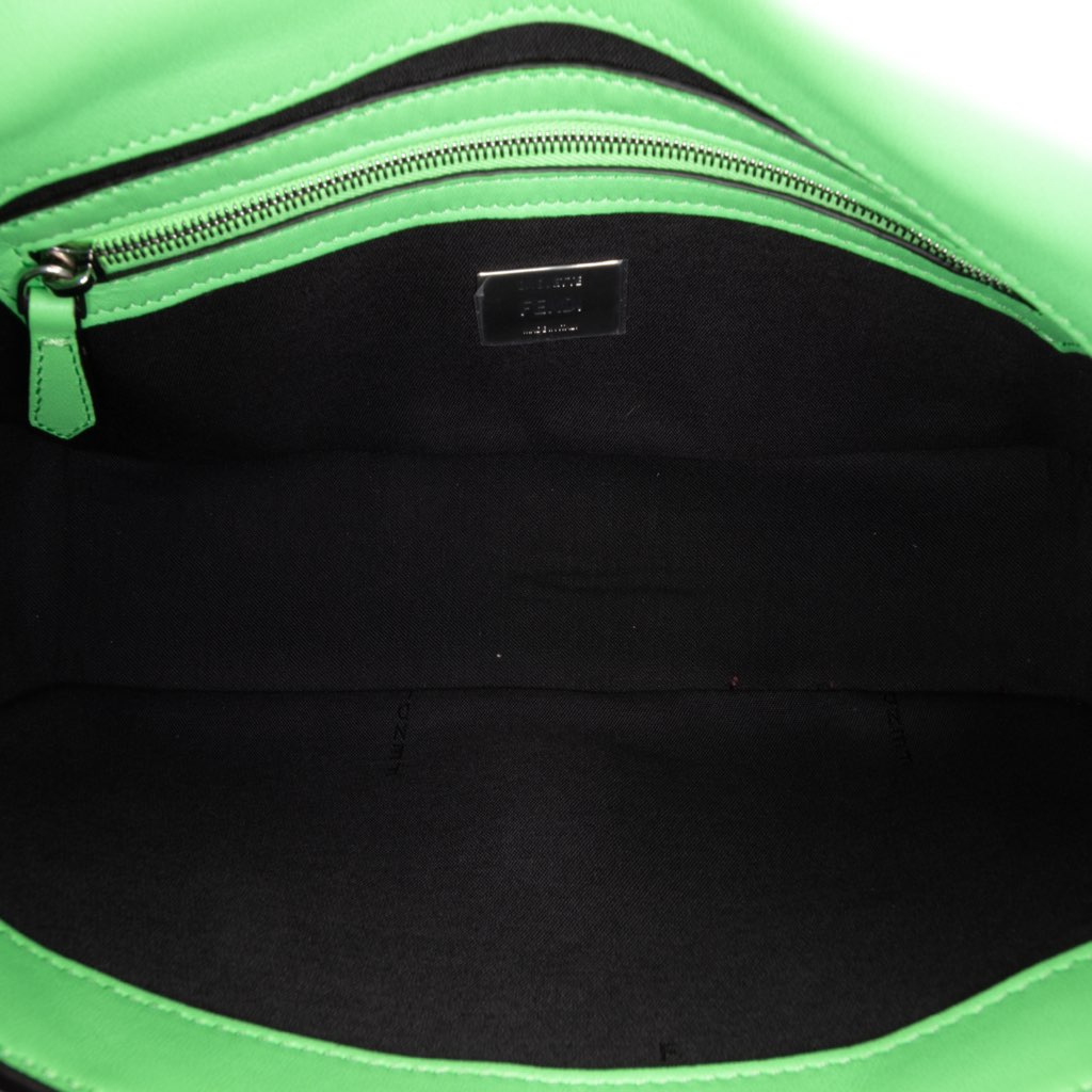 Fendi Zucca Embossed Stitched Leather Baguette Satchel - 4