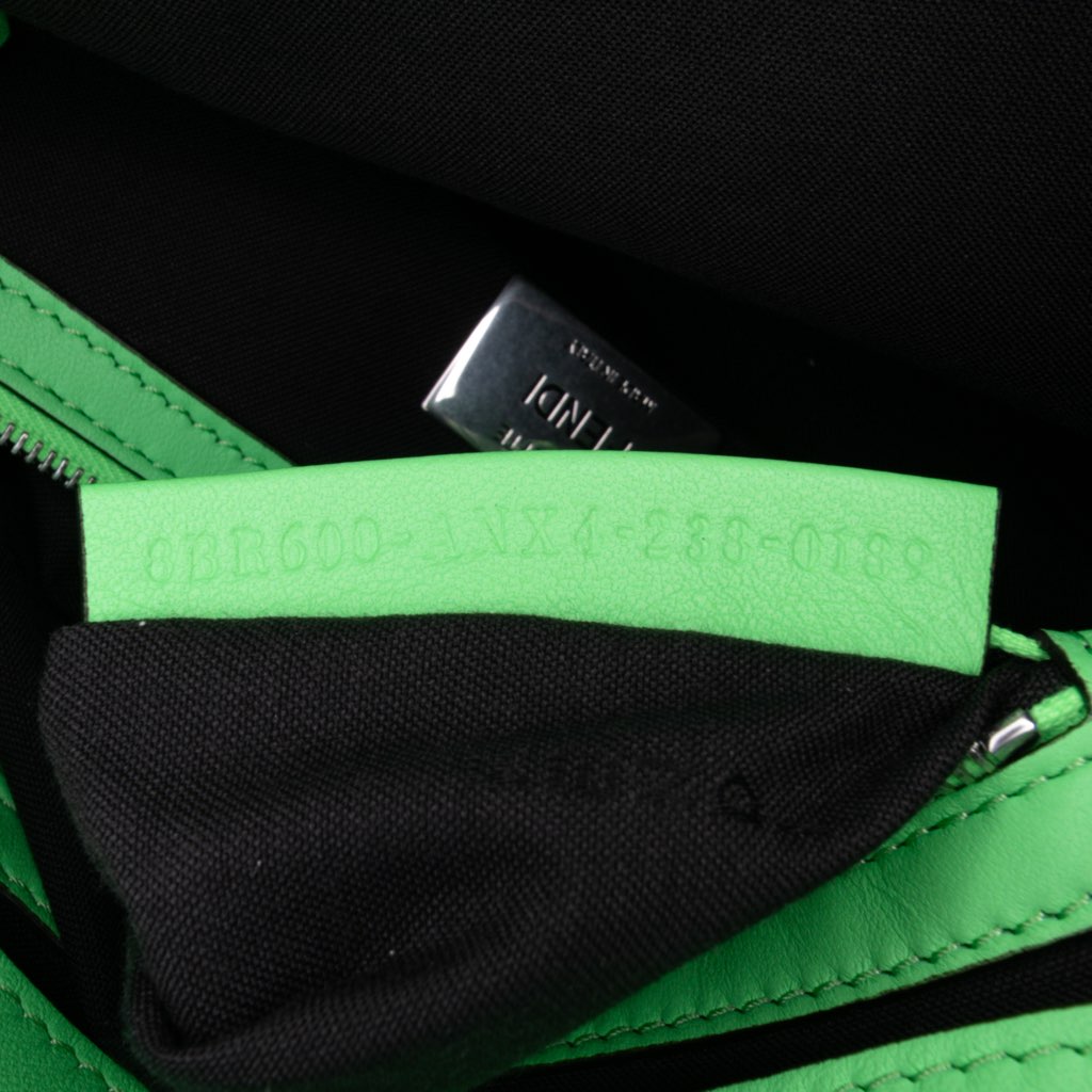 Fendi Zucca Embossed Stitched Leather Baguette Satchel - Detail 1