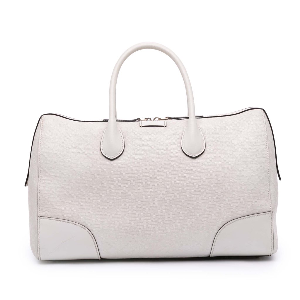 Gucci Diamante Leather Boston Bag