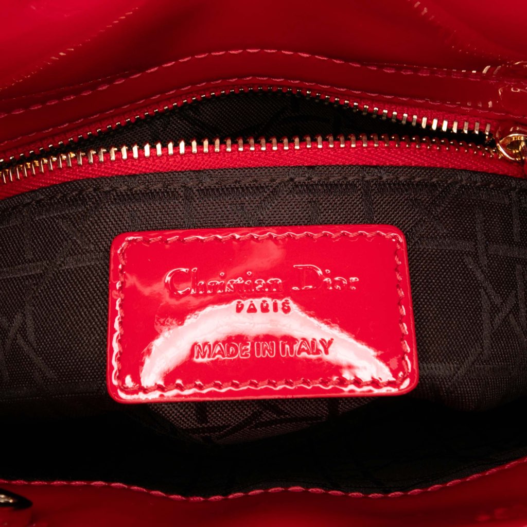 Dior Mini Patent Cannage Lady Dior - 5