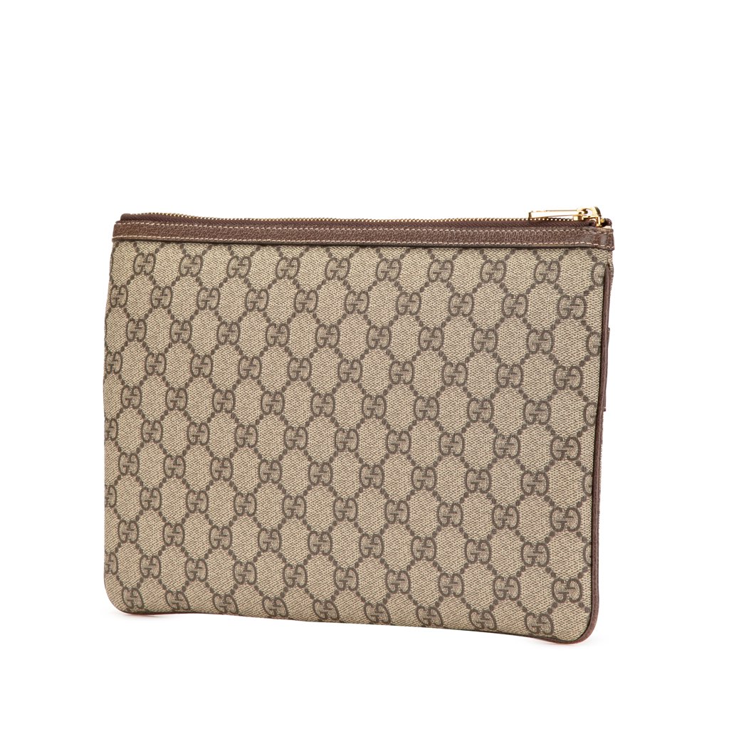 Gucci Large GG Supreme Ophidia Web Clutch - Back view