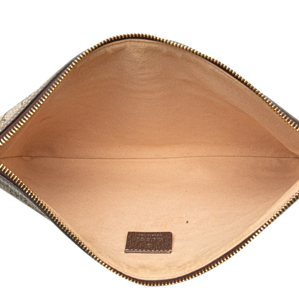 Gucci Large GG Supreme Ophidia Web Clutch - 4