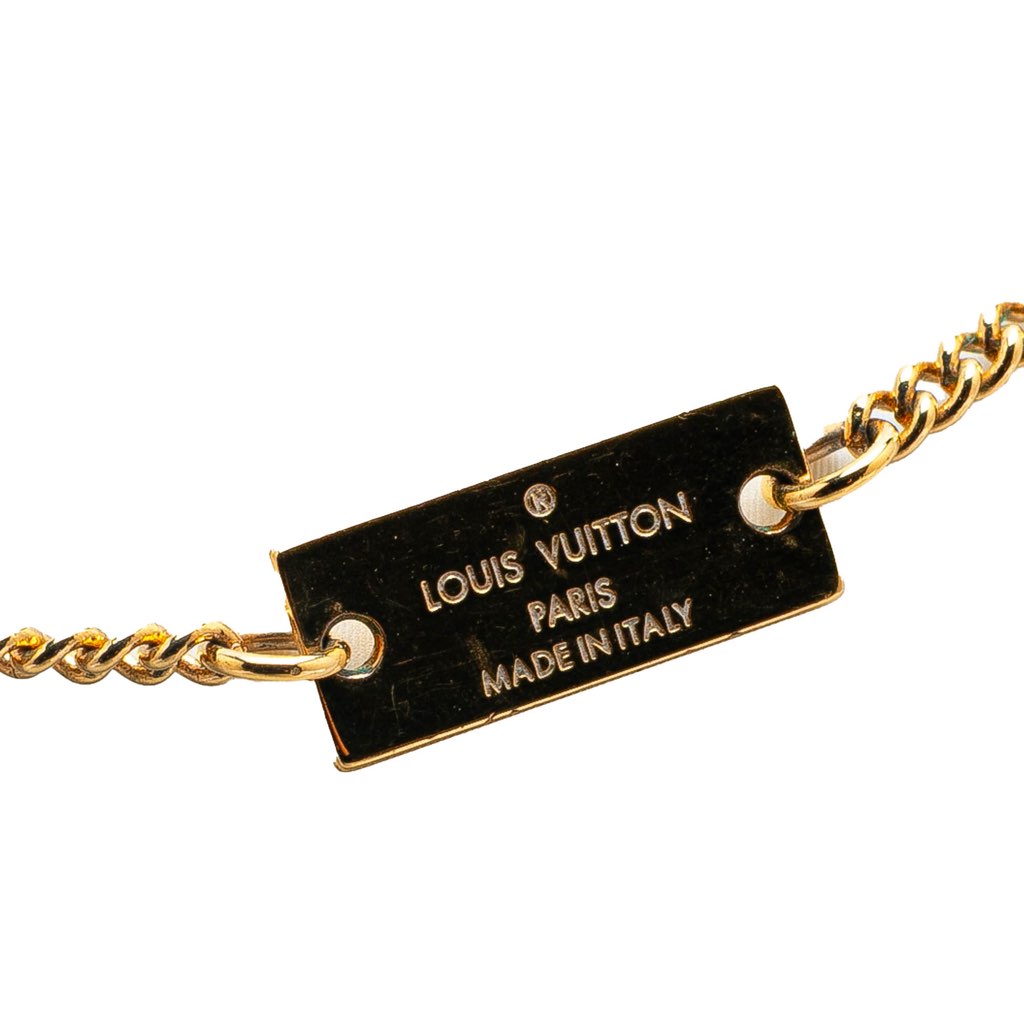 Louis Vuitton Gold Plated Monogram Charms Necklace - 2