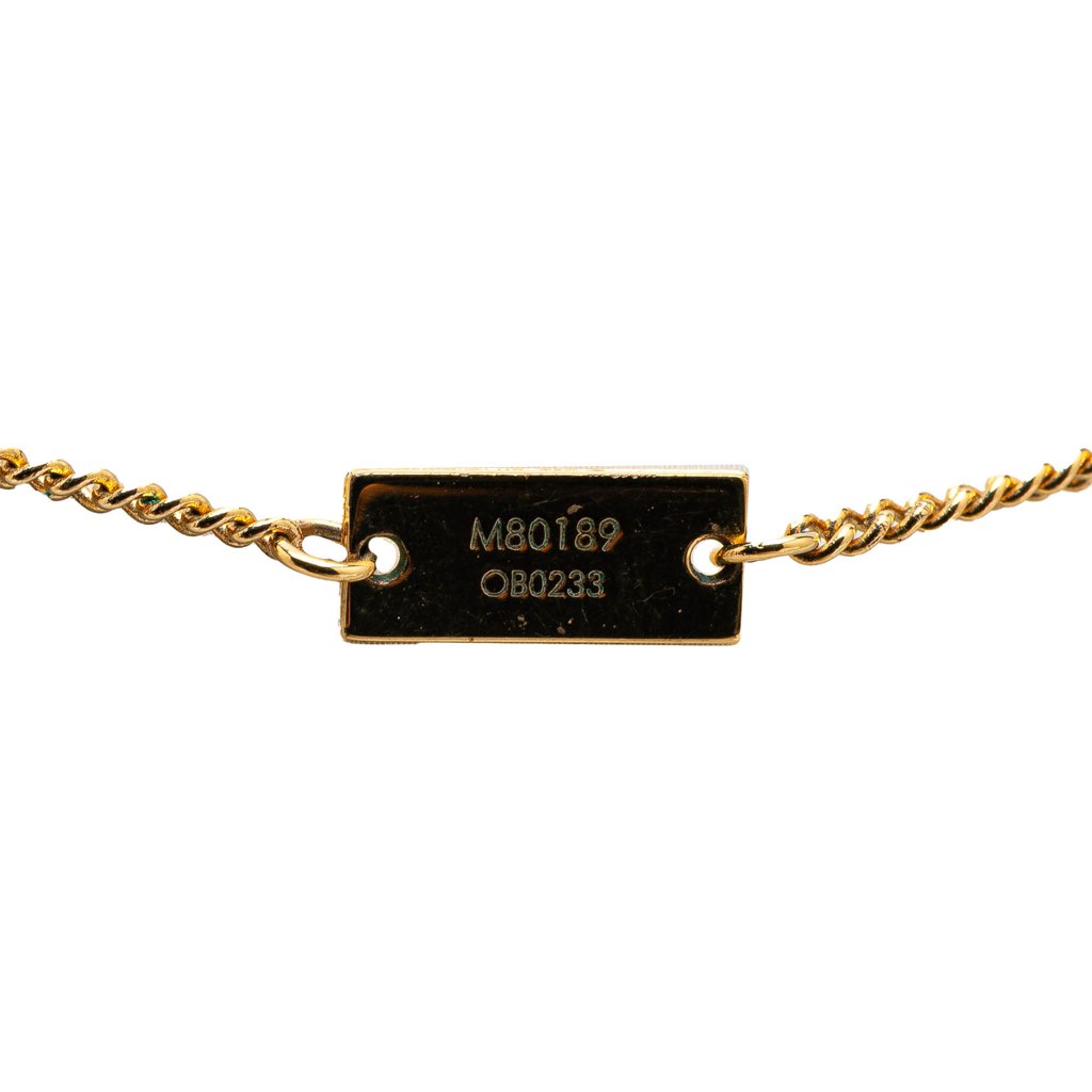 Louis Vuitton Gold Plated Monogram Charms Necklace - 4