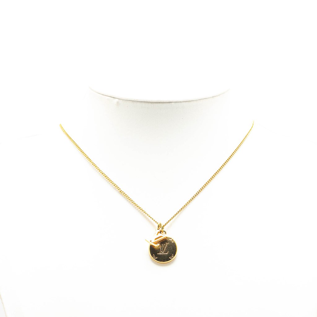 Louis Vuitton Gold Plated Monogram Charms Necklace - 5