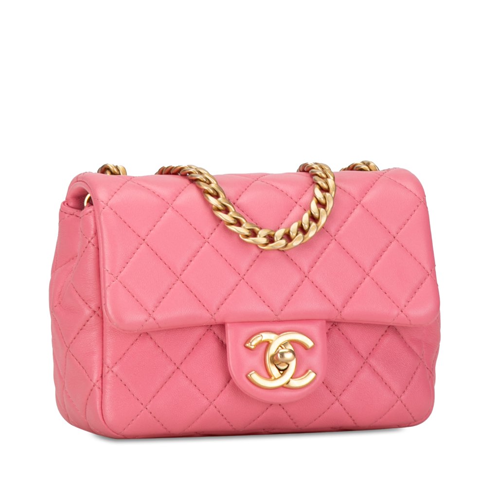 Chanel Mini Square Lambskin Pearl Samba Flap - 2
