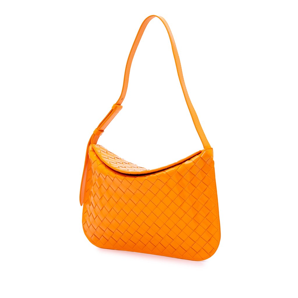 Bottega Veneta Brushed Calfskin Intrecciato Cradle Fold Over Shoulder Bag - 2