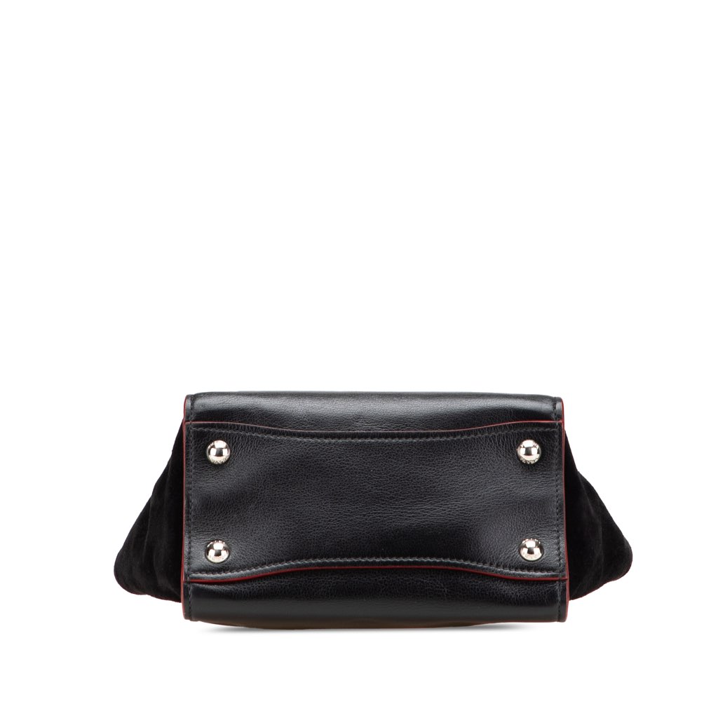 Prada Mini Scamosciato Trimmed Glace Calf Twin Pocket Satchel - Image 6