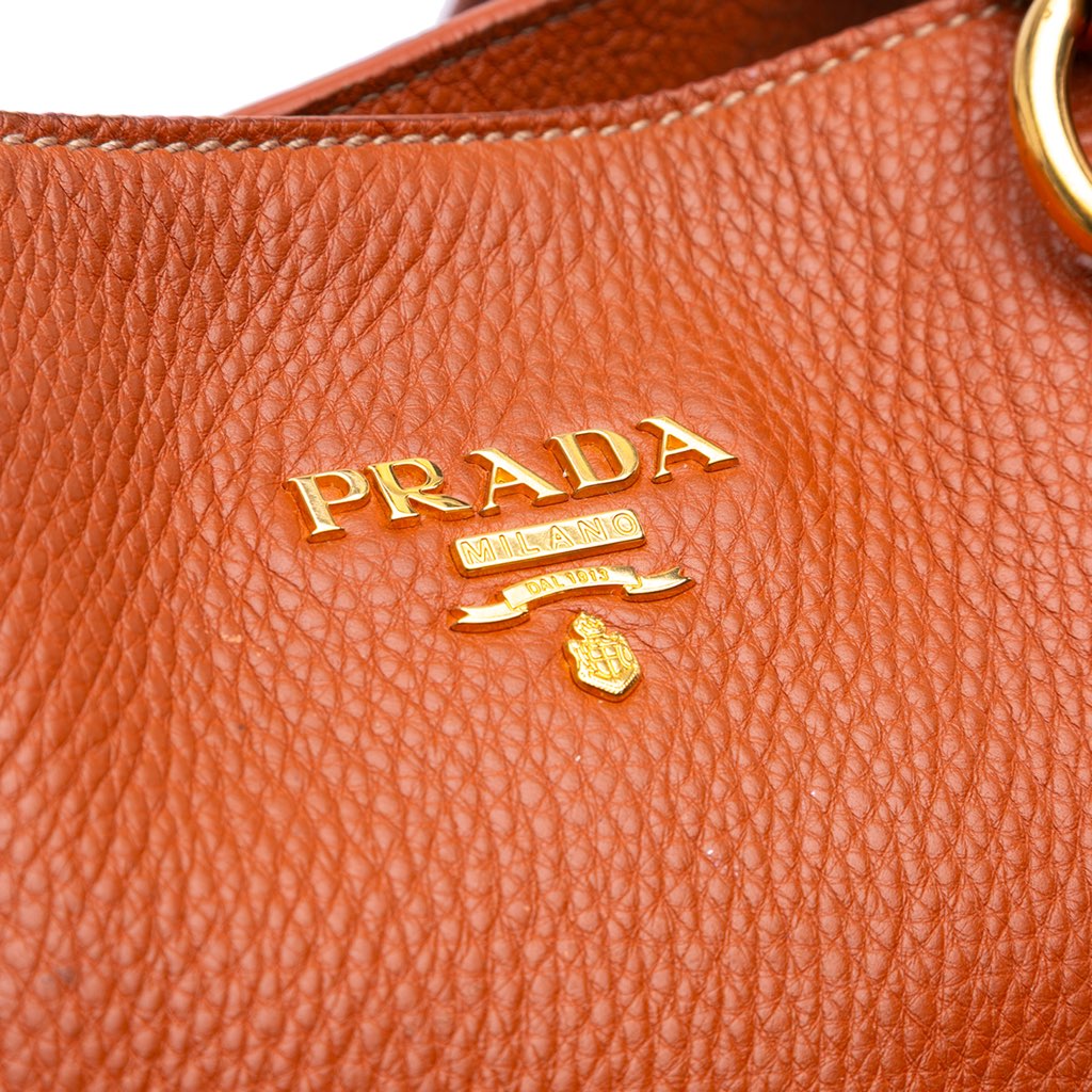 Prada Vitello Daino Side Zip Shopper Tote - Detail 1