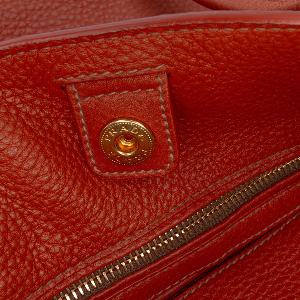 Prada Vitello Daino Side Zip Shopper Tote - Detail 2