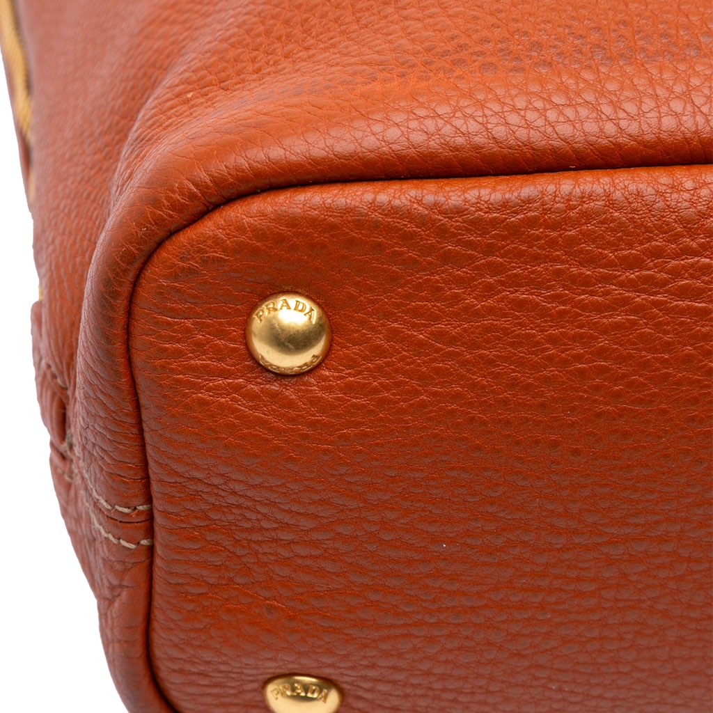 Prada Vitello Daino Side Zip Shopper Tote - Image 11