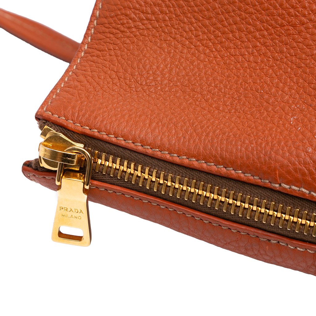 Prada Vitello Daino Side Zip Shopper Tote - Image 12