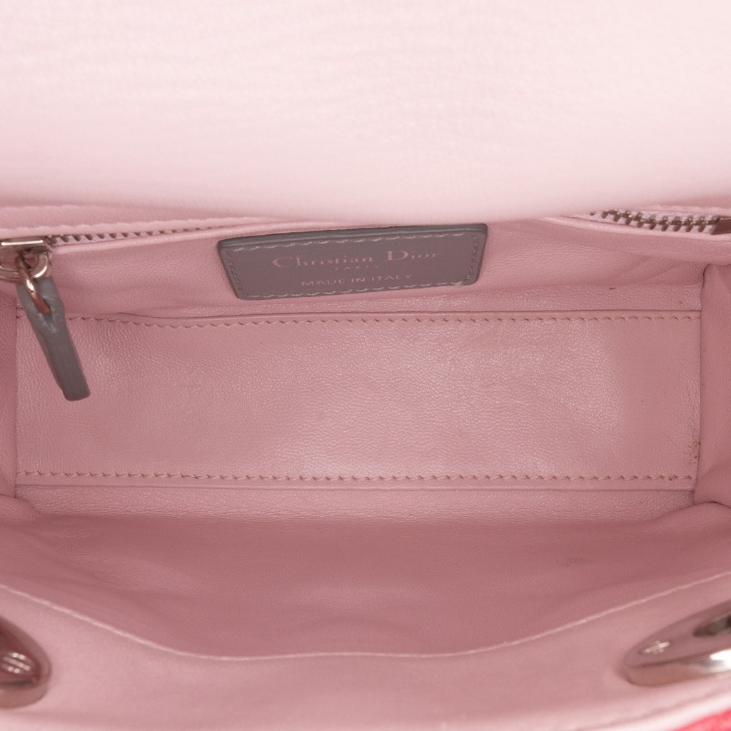 Dior Mini Tricolor Lambskin Cannage Lady Dior - 4