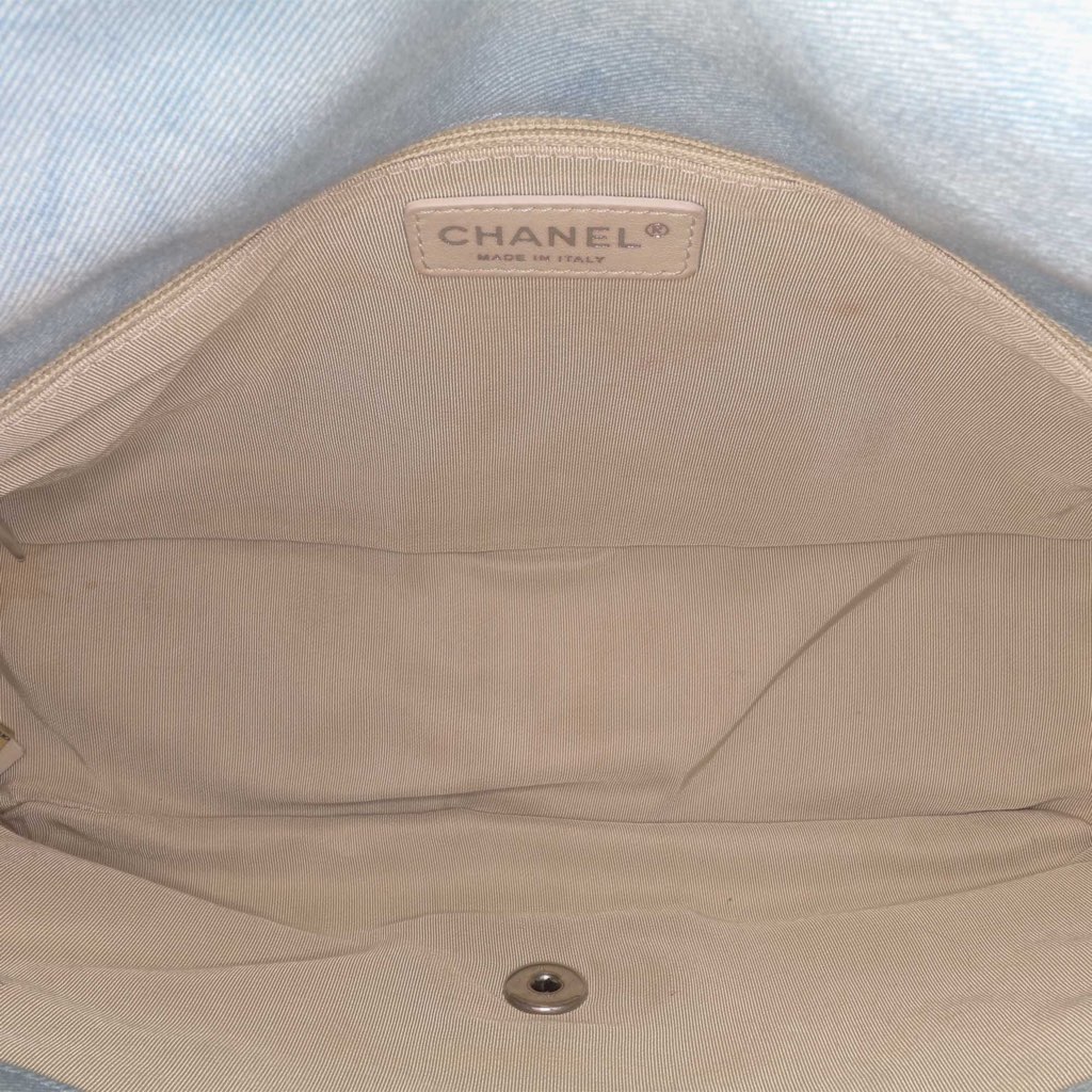 Chanel Jumbo Denim Canebiers Net Flap - 4