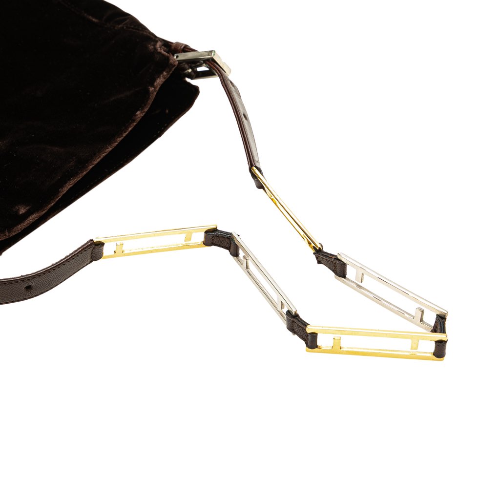 Fendi Velvet Shoulder Bag - Image 11