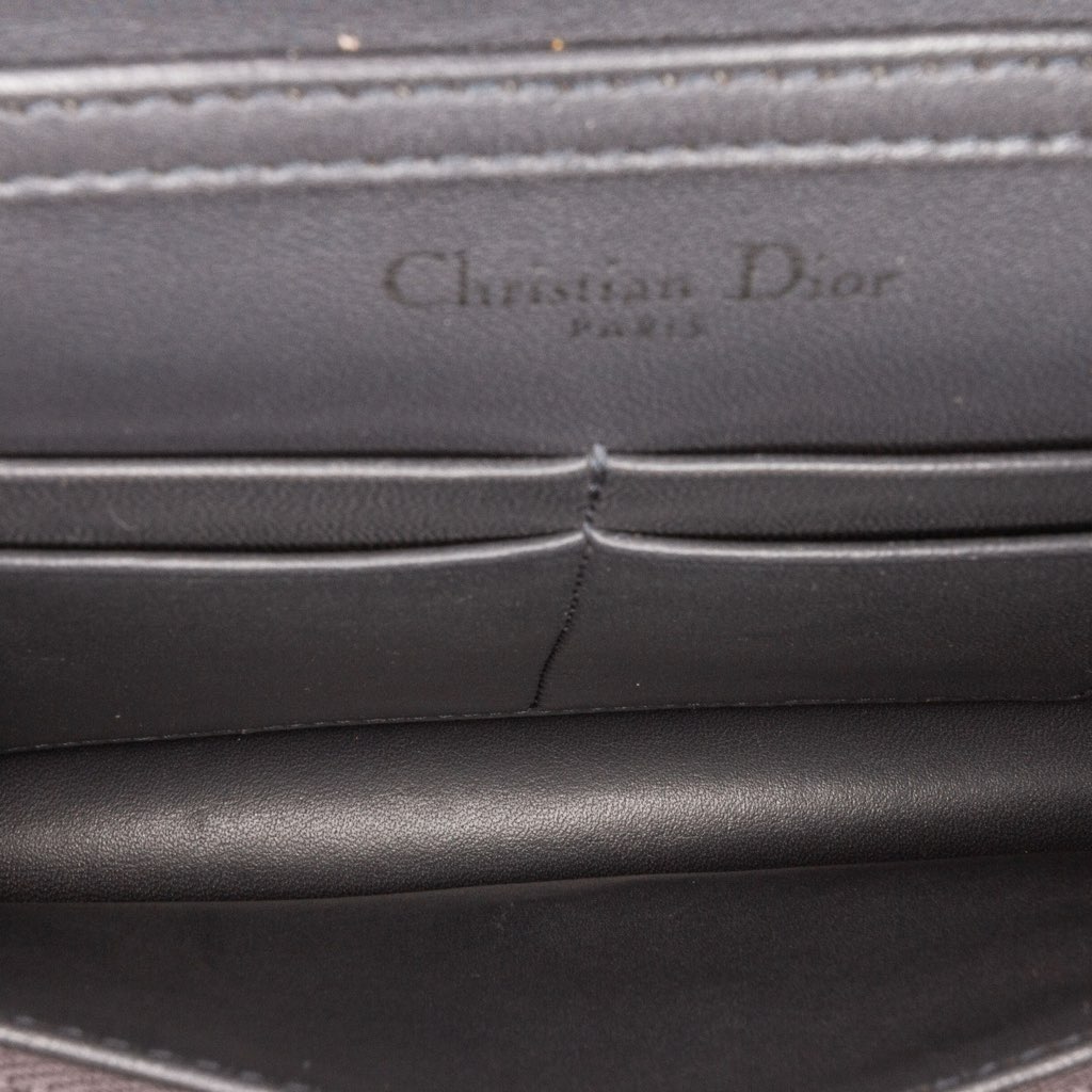 Dior Metallic Patent Microcannage Diorama Wallet on Chain - 4