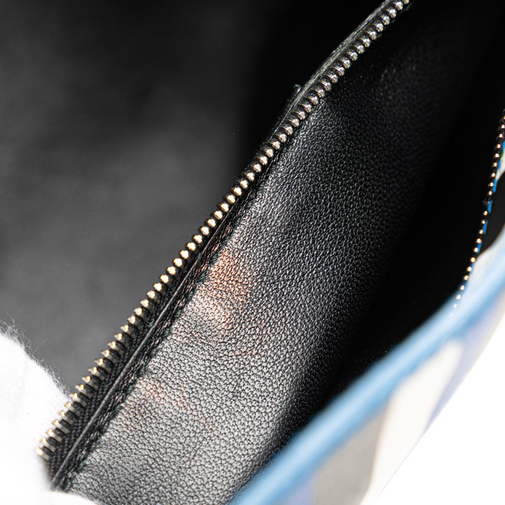 Balenciaga Mini Leather Striped Papier A6 Zip Around Satchel - Detail 2