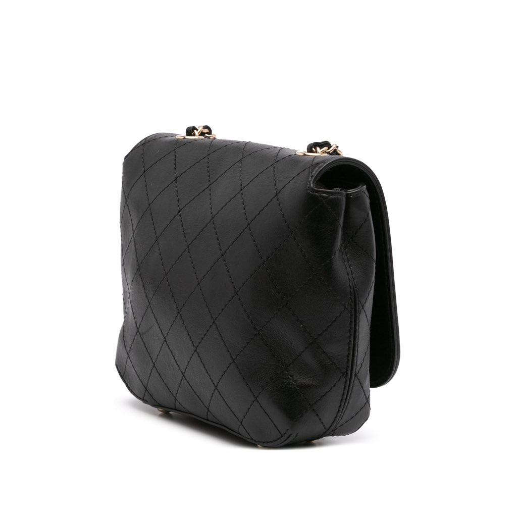 Chanel Small Stitched Calfskin Covered CC Flap - Back view