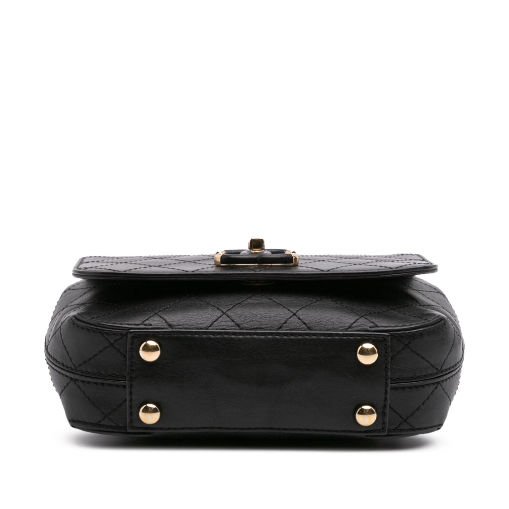 Chanel Small Stitched Calfskin Covered CC Flap - Image 6