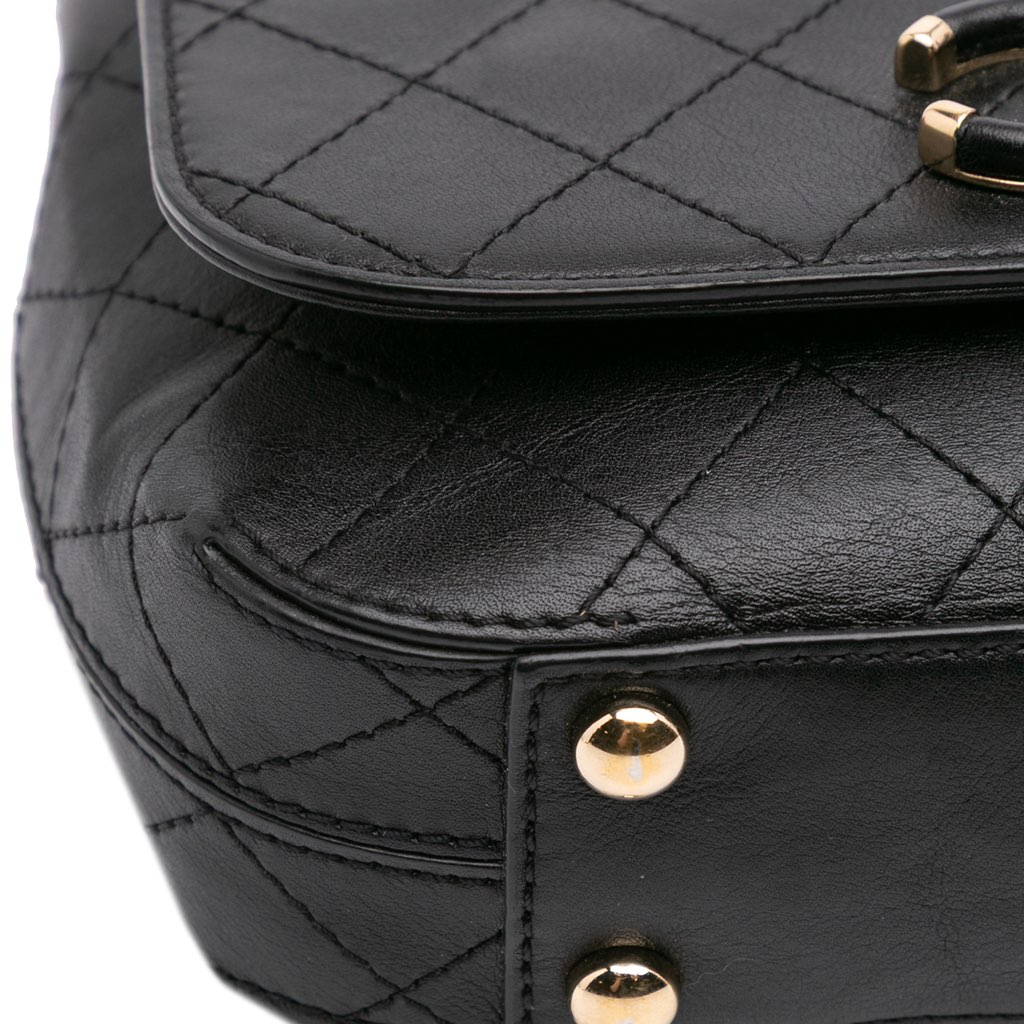Chanel Small Stitched Calfskin Covered CC Flap - Image 10