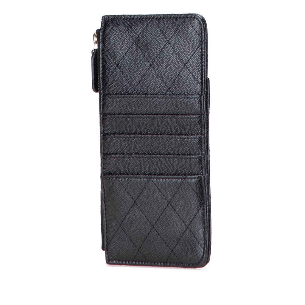 Chanel CC Quilted Caviar Card Holder - 2