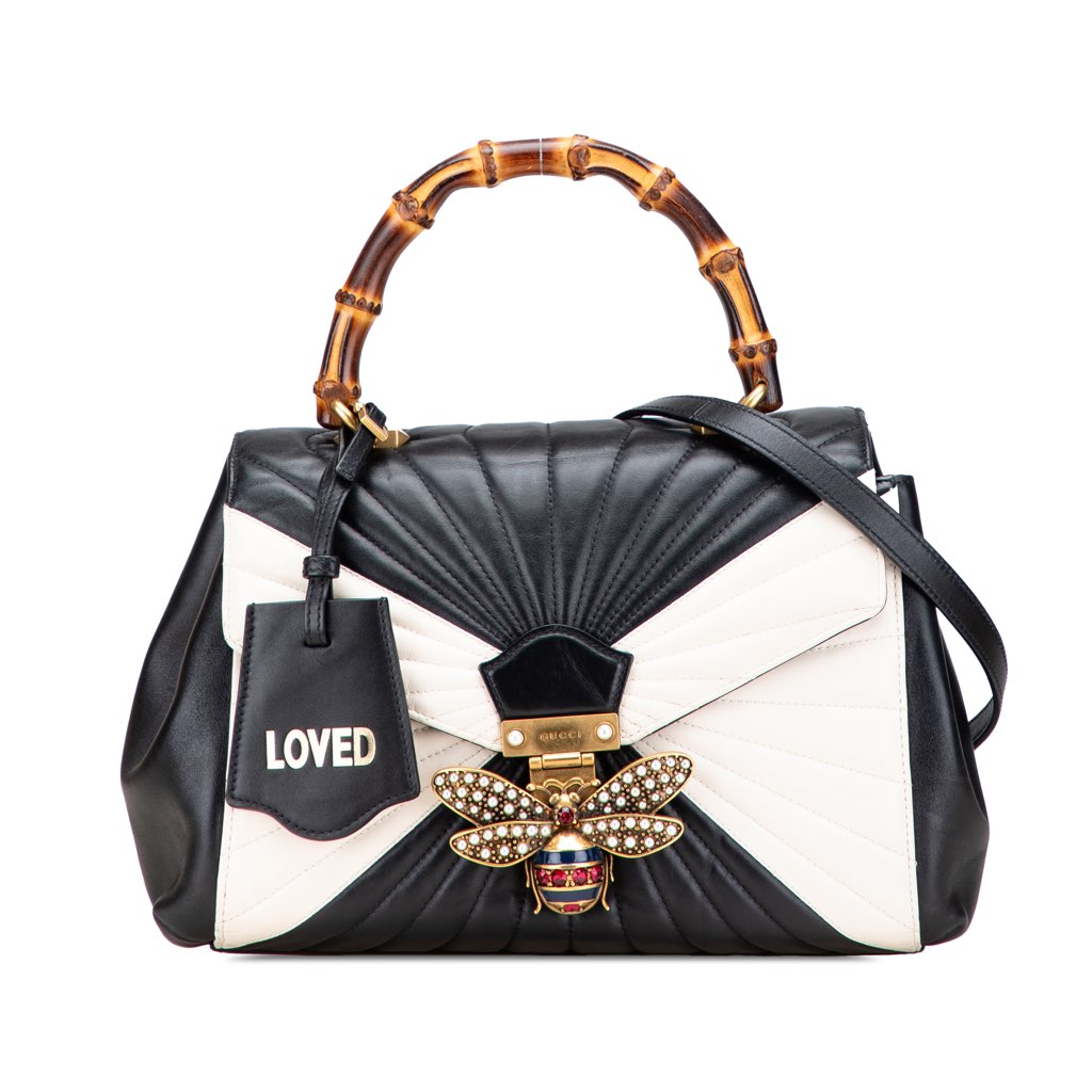 Gucci Leather Bamboo Queen Margaret Satchel