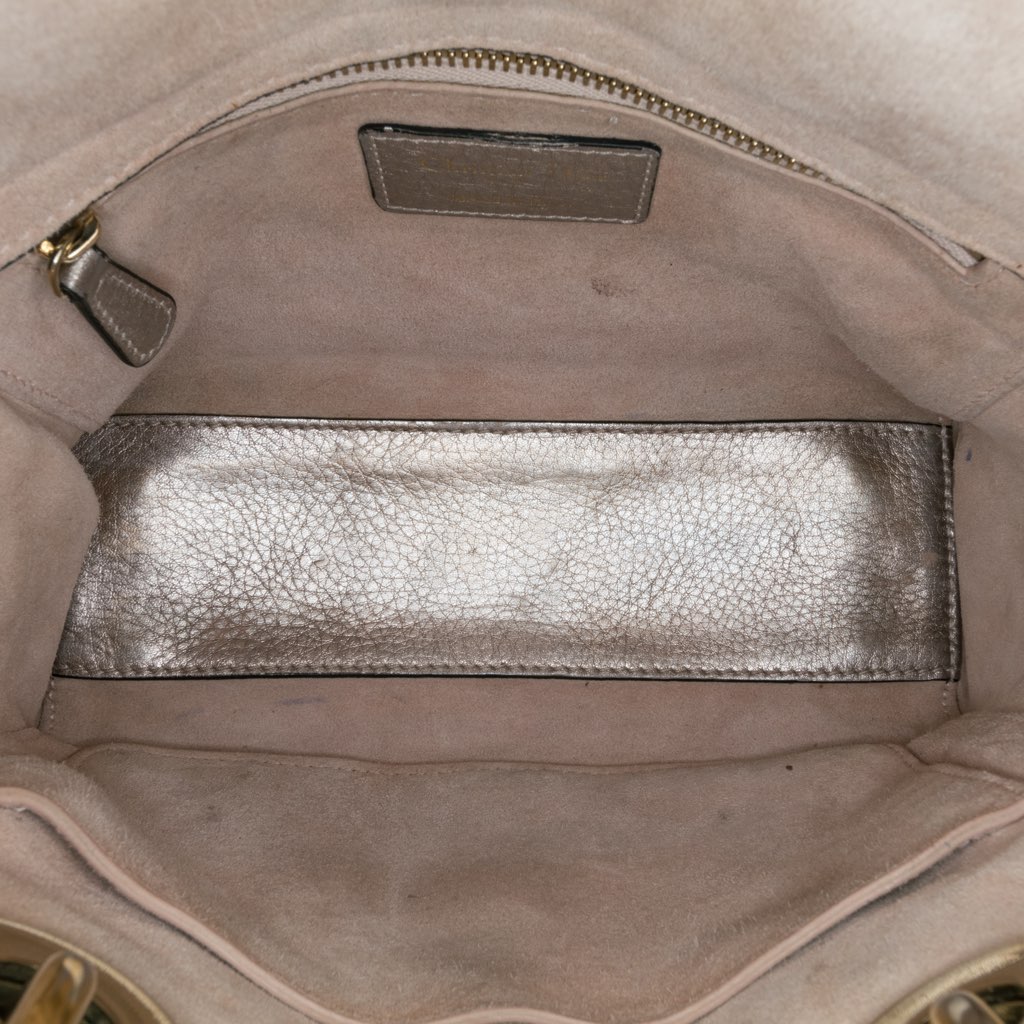 Dior Small Metallic Grained Calfskin Cannage Supple Lady Dior - 4