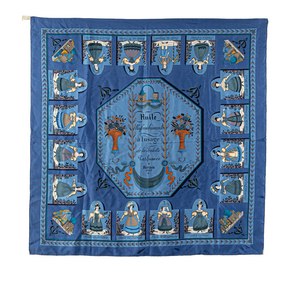 Hermès Huile Rafraichissante a L Usage de la Toilette Parfumee Silk Scarf