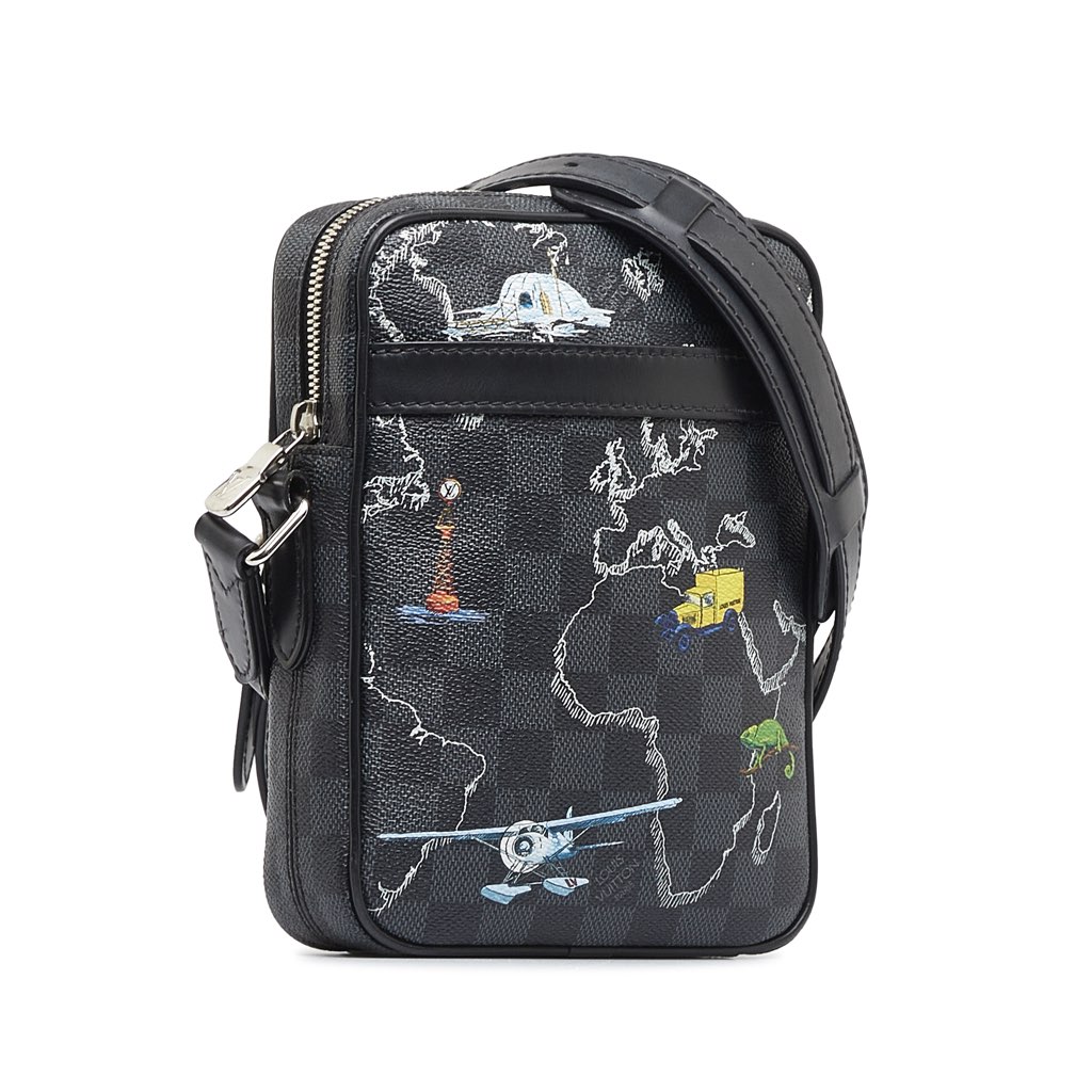 Louis Vuitton Damier Graphite Renaissance Map Danube Slim PM - 2