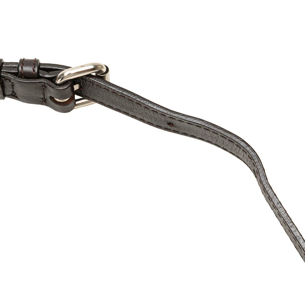 Burberry Leather Trimmed Raffia Crossbody - Image 13