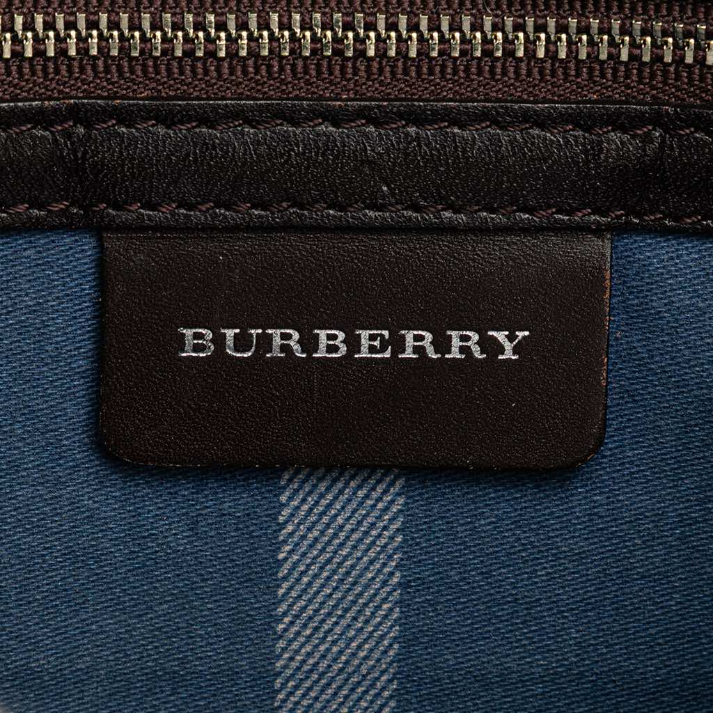 Burberry Leather Trimmed Raffia Crossbody - Side view
