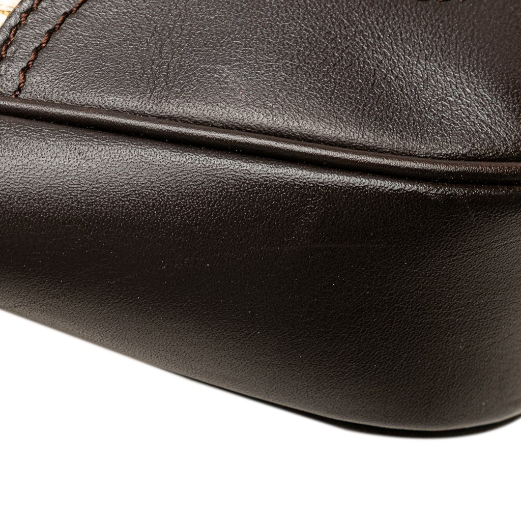 Burberry Leather Trimmed Raffia Crossbody - Image 12