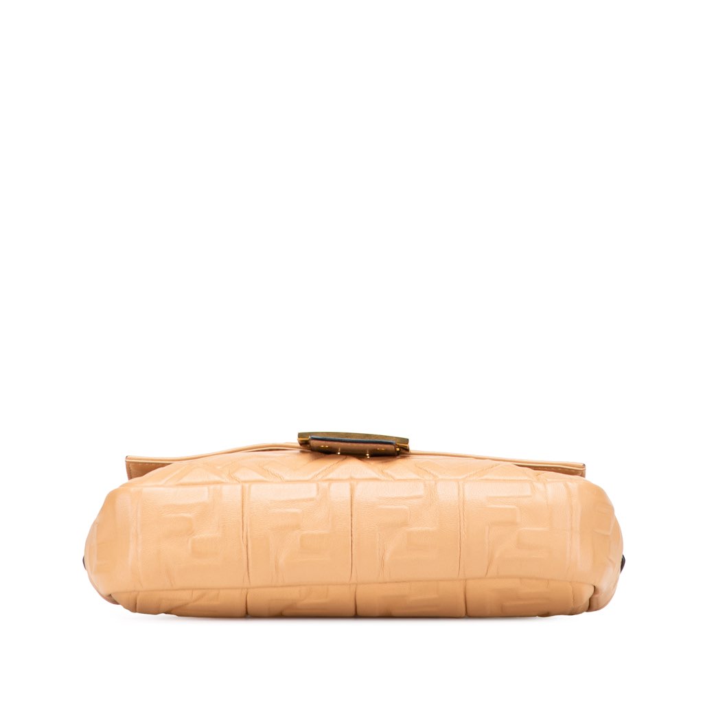 Fendi Zucca Embossed Leather Baguette Satchel - Image 6