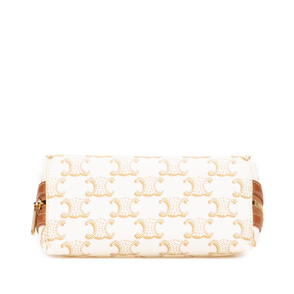 Celine Triomphe Coated Canvas Clutch On Chain - Image 6