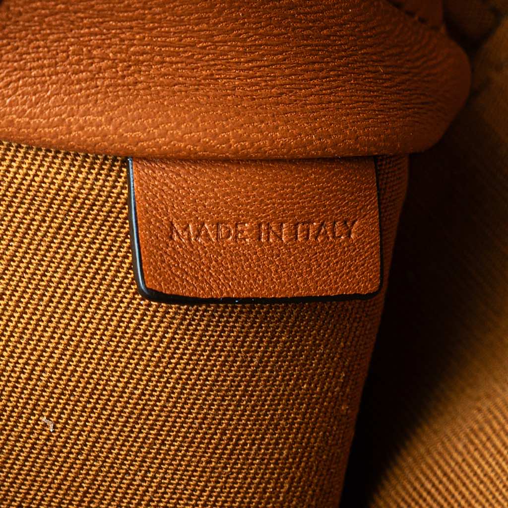 Celine Triomphe Coated Canvas Clutch On Chain - Side view