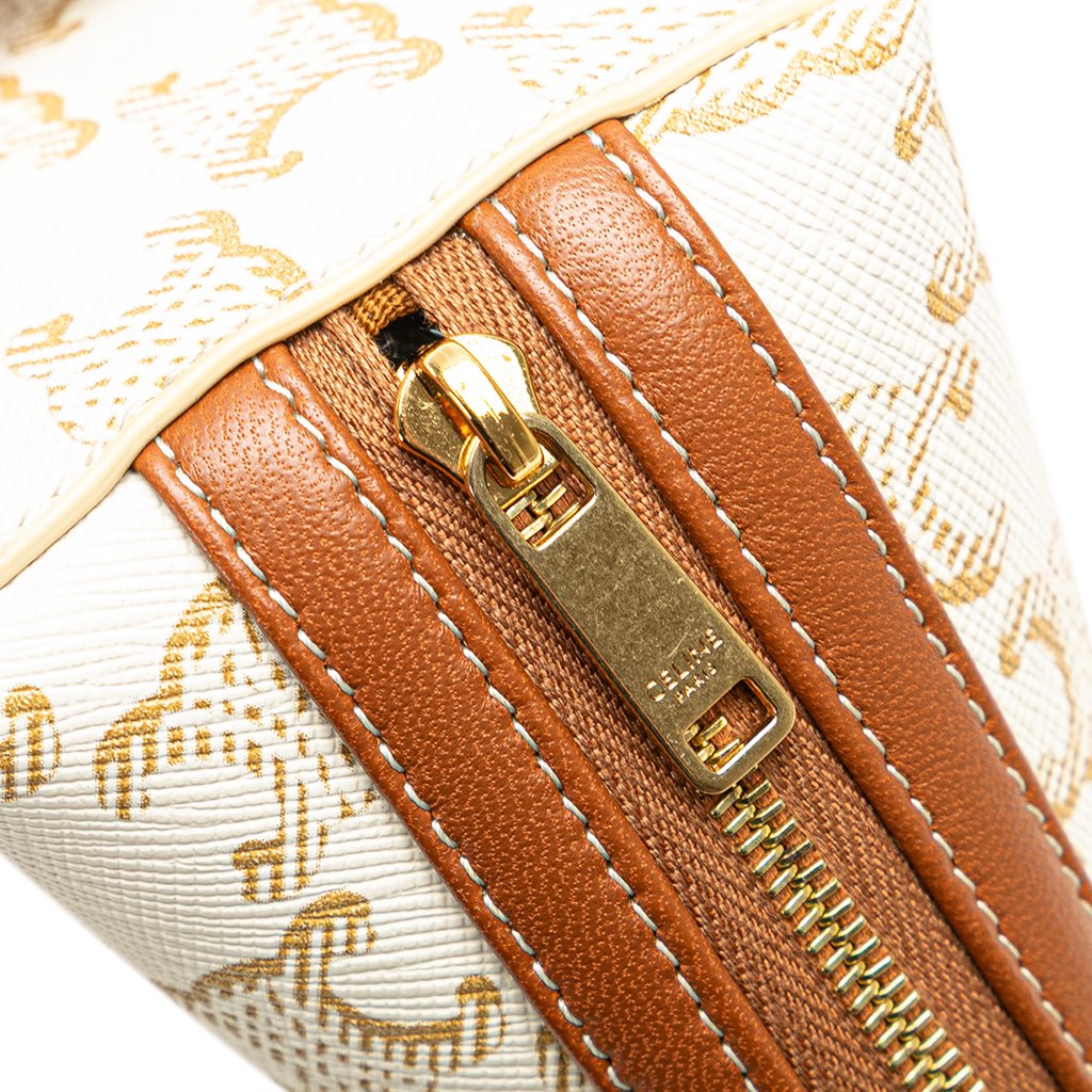 Celine Triomphe Coated Canvas Clutch On Chain - Image 10