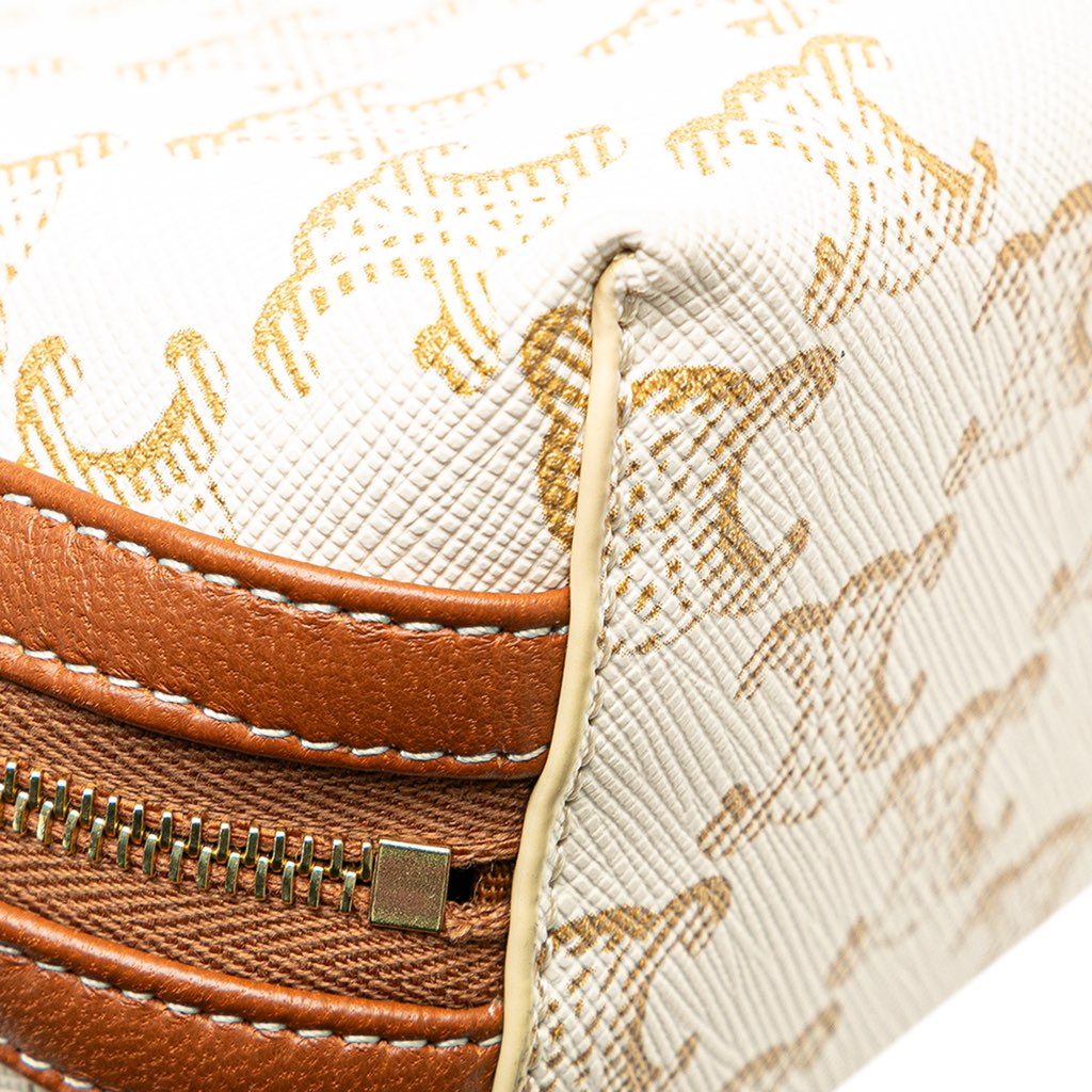 Celine Triomphe Coated Canvas Clutch On Chain - Image 11