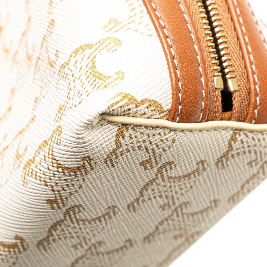 Celine Triomphe Coated Canvas Clutch On Chain - Image 12