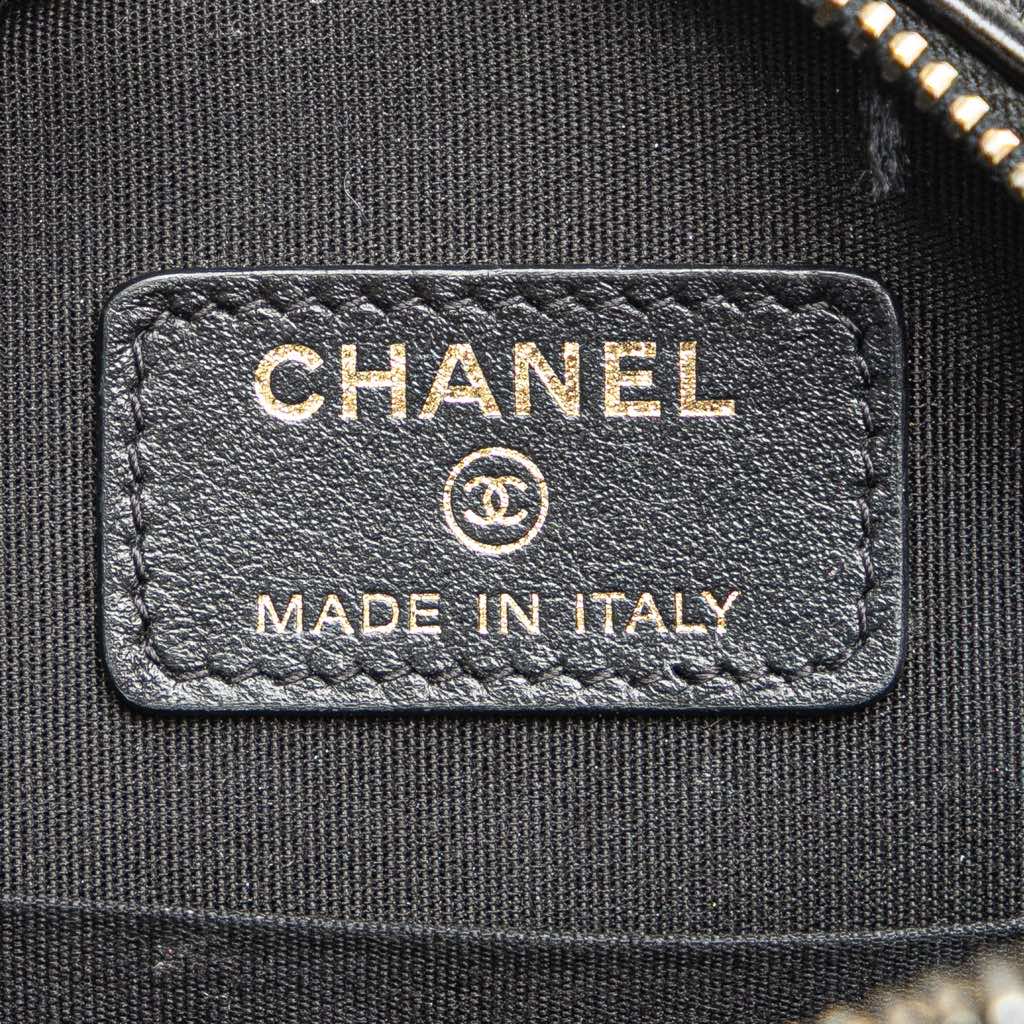 Chanel Quilted Calfskin Pearl Studded Round Clutch with Chain - 5