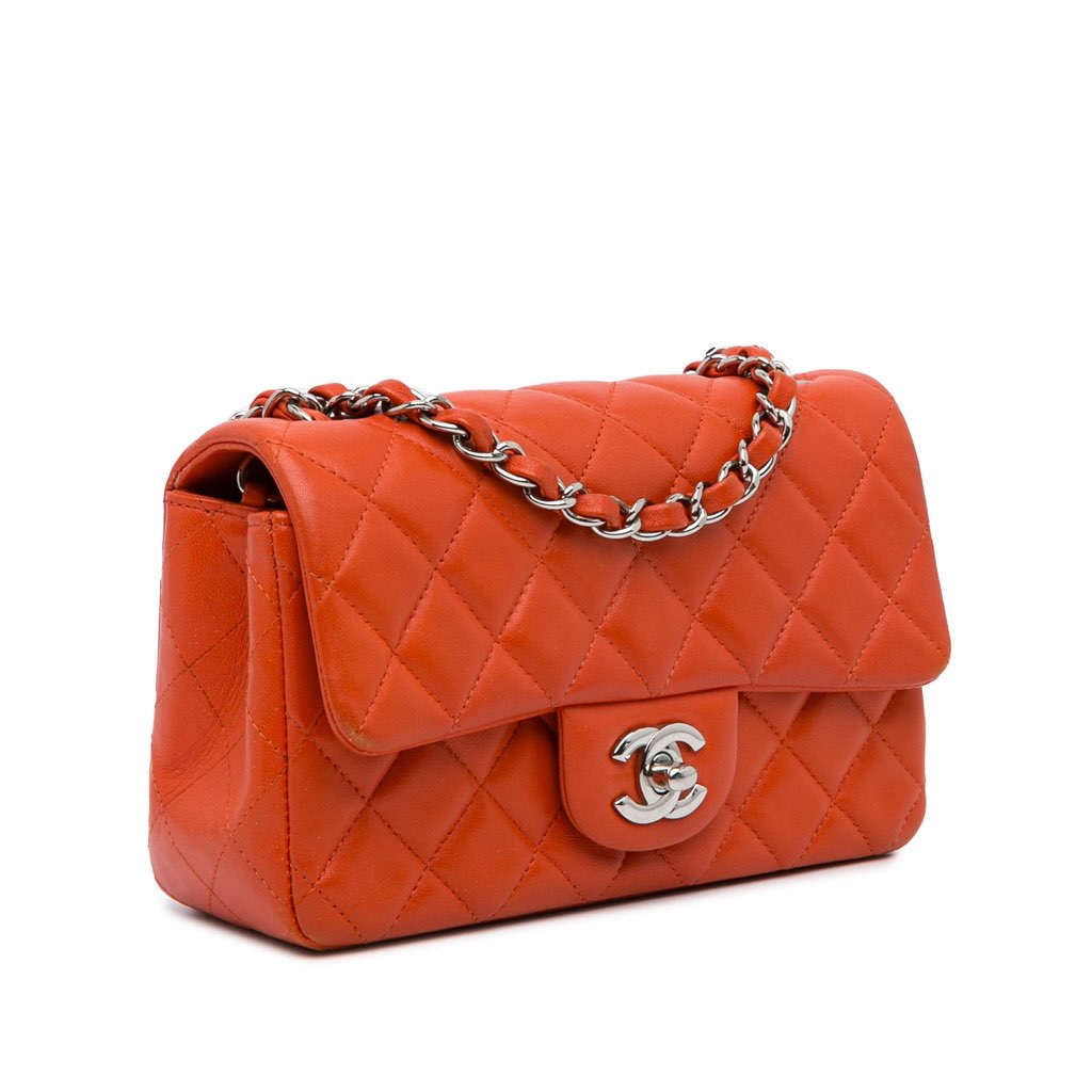 Chanel Mini Rectangular Classic Lambskin Single Flap - 2
