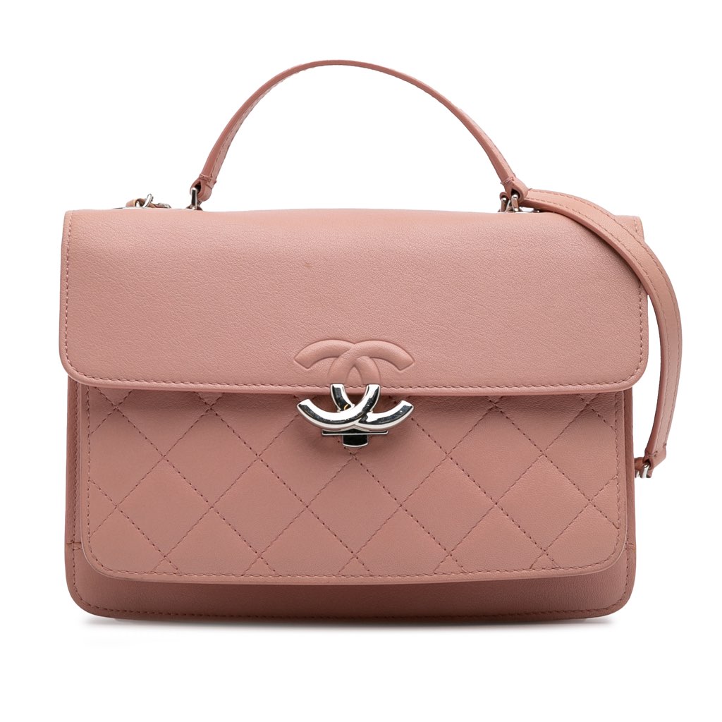 Chanel Large Quilted Goatskin CC Box Flap